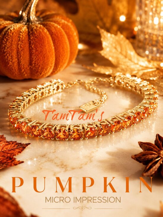 Park Lane Jewelry - Park Lane Micro Impression Pumpkin Limited Edition Tennis Bracelet